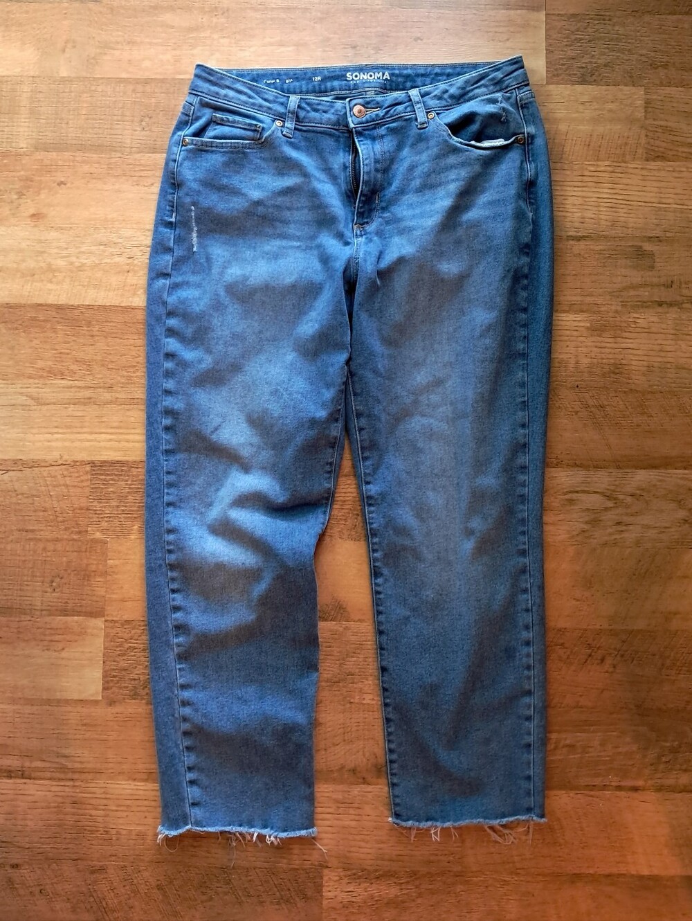 SONOMA High-Rise Curvy Straight Leg Women's Jeans - Blue
